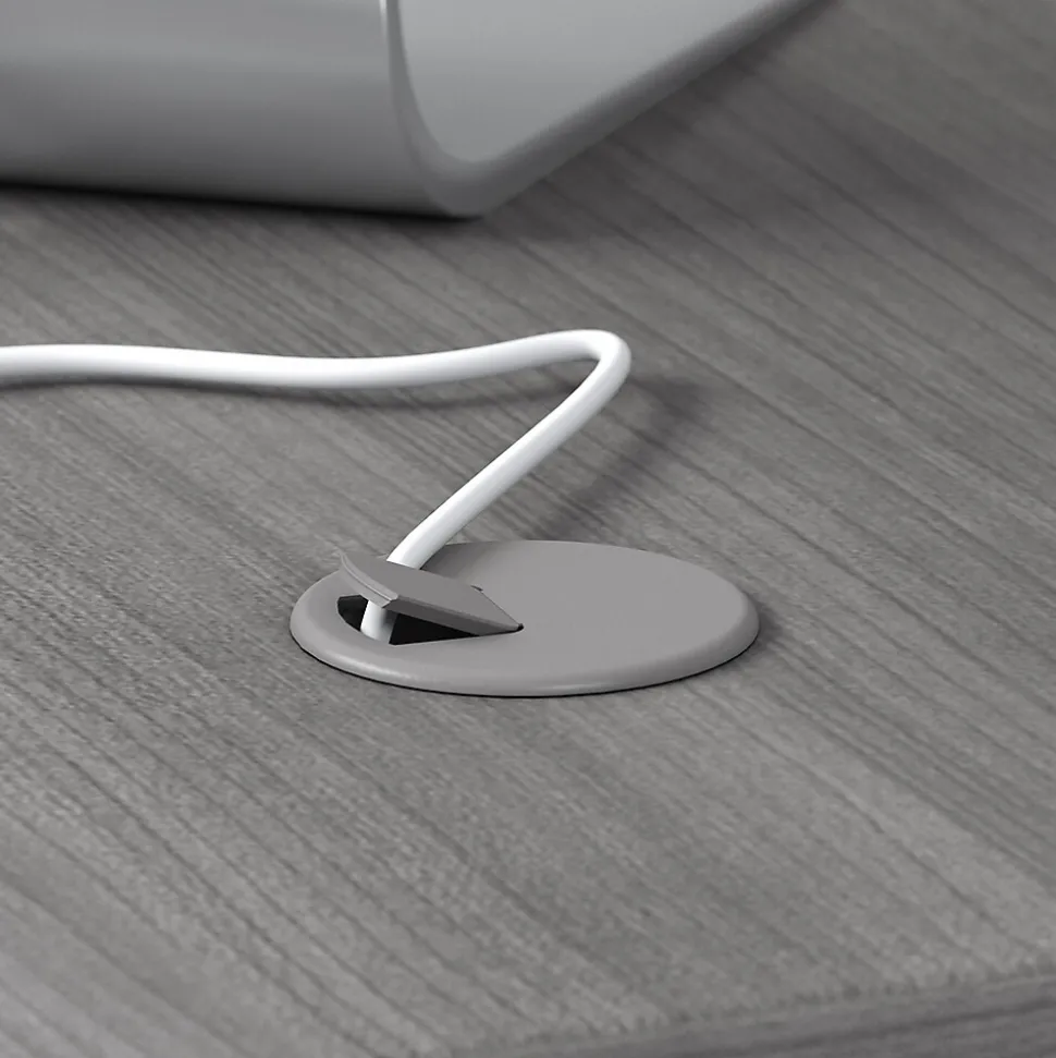 Bush Business Furniture Studio C 72"W U Shaped Desk with Mobile File Cabinet, Platinum Gray (STC004PGSU)