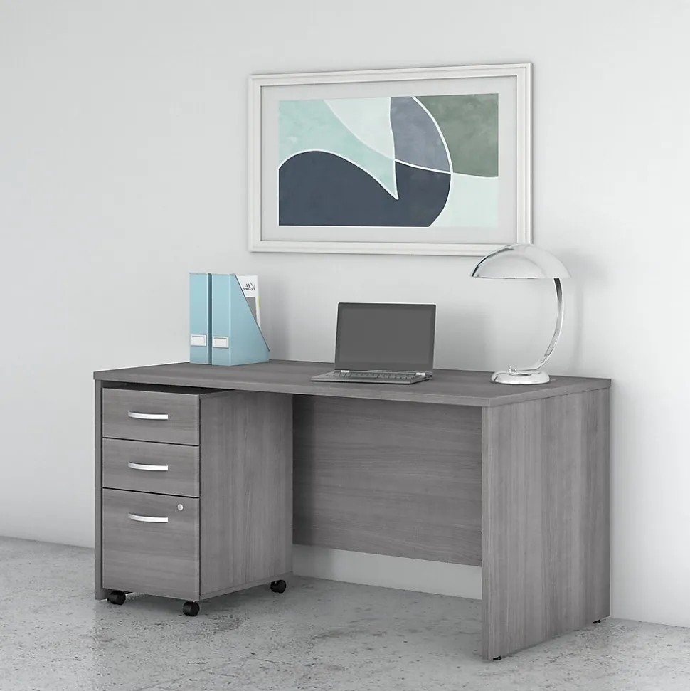Bush Business Furniture Studio C 60"W Office Desk, Platinum Gray (SCD260PG)