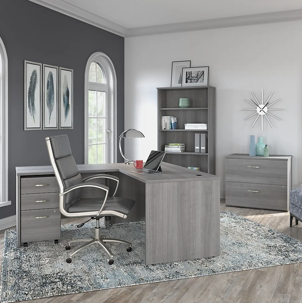 Bush Business Furniture Studio C 60"W Office Desk, Platinum Gray (SCD260PG)