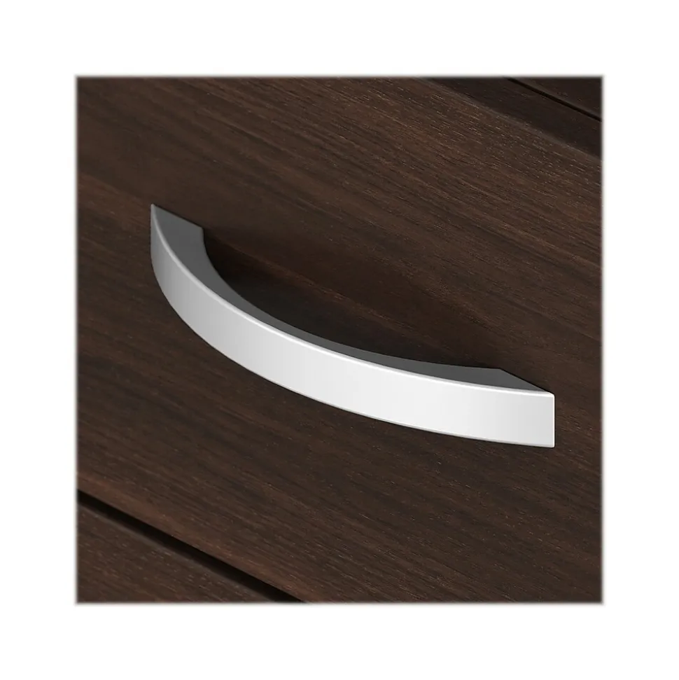 Bush Business Furniture Studio C 72"W Office Desk with Mobile File Cabinet, Black Walnut (STC013BWSU)