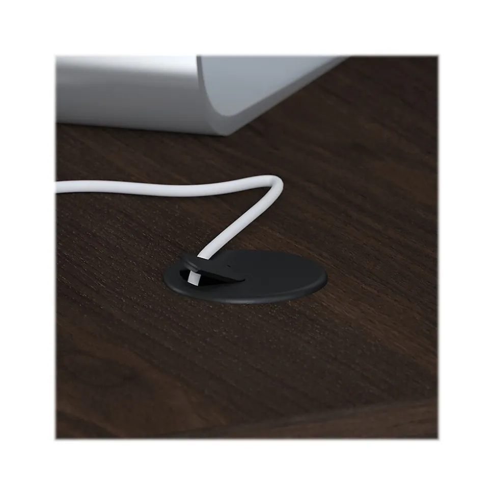 Bush Business Furniture Studio C 72"W Office Desk with Mobile File Cabinet, Black Walnut (STC013BWSU)