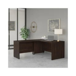 Bush Business Furniture Studio C 60"W L Shaped Desk with 42W Return, Black Walnut (STC050BW)