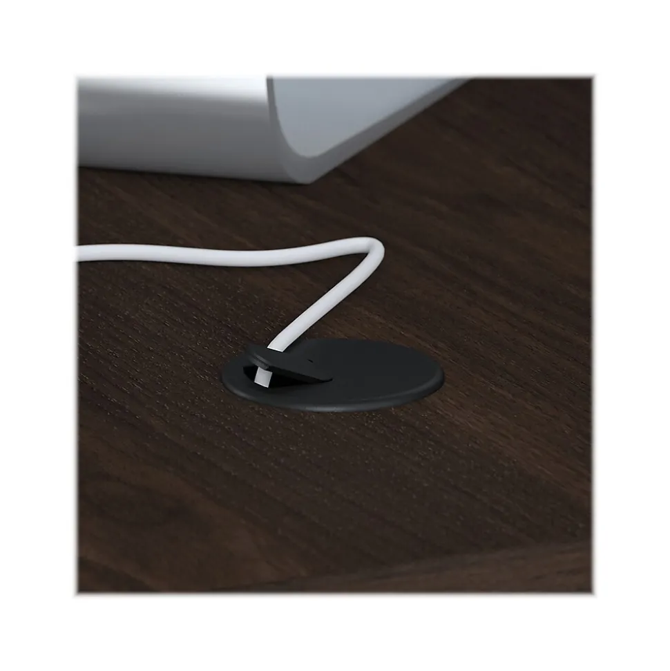 Bush Business Furniture Studio C 72"W L Shaped Desk with Hutch, Mobile File Cabinet and Return, Black Walnut (STC006BWSU)