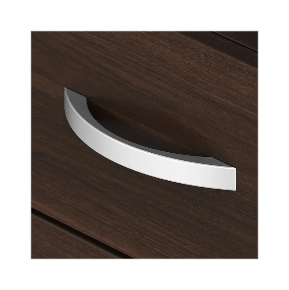 Bush Business Furniture Studio C 72"W L Shaped Desk with Mobile File Cabinet and Return, Black Walnut (STC007BWSU)