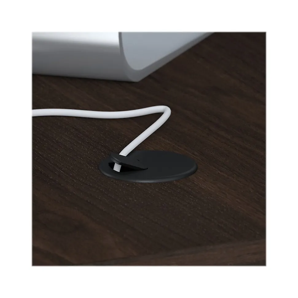 Bush Business Furniture Studio C 72"W L Shaped Desk with Mobile File Cabinet and Return, Black Walnut (STC007BWSU)