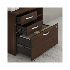 Bush Business Furniture Studio C Office Storage Cabinet with Drawers and Shelves, Black Walnut (SCF130BWSU)