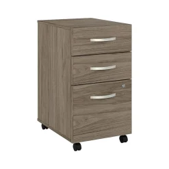 Bush Business Furniture Studio C 3-Drawer Mobile Vertical File Cabinet, Letter/Legal Size, Lockable, Modern Hickory (SCF216MHSU)