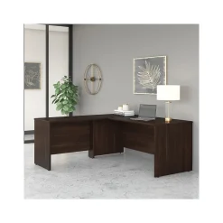 Bush Business Furniture Studio C 72"W L Shaped Desk with Return, Black Walnut (STC049BW)