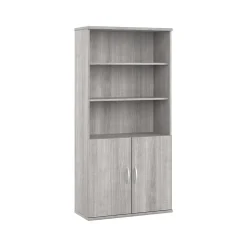 Bush Business Furniture Studio A 73"H 5-Shelf Bookcase with Adjustable Shelves, Platinum Gray Laminated Wood (STA010PG)