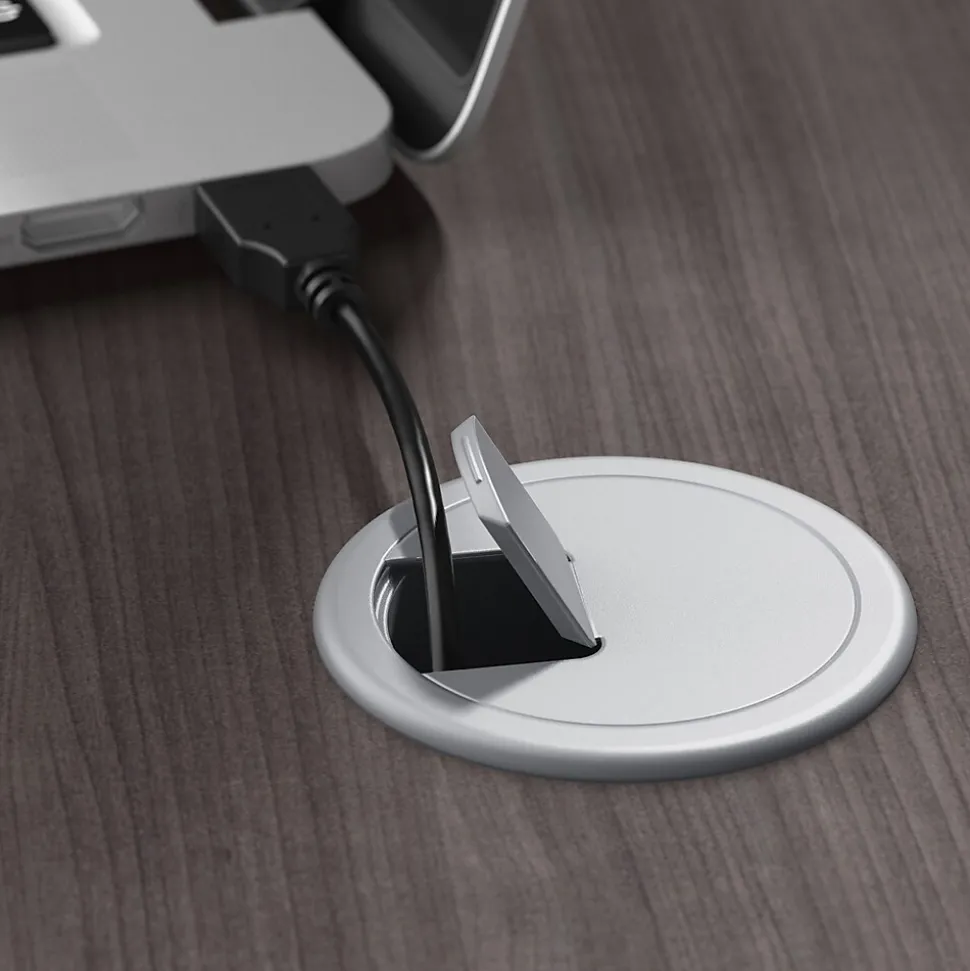 Bush Business Furniture Studio A 60"W Computer Desk with 3 Drawer Mobile File Cabinet, Storm Gray (STA002SGSU)