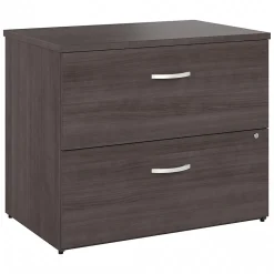 Bush Business Furniture Studio A 2-Drawer Lateral File Cabinet, Locking, Letter/Legal, Storm Gray, 36" (SDF136SGSU-Z)