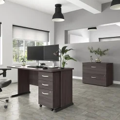 Bush Business Furniture Studio A 3-Drawer Mobile Vertical File Cabinet, Letter/Legal Size, Lockable, Storm Gray (SDF216SGSU-Z)