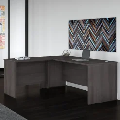 Bush Business Furniture Studio C 72"W L Shaped Desk with Return, Storm Gray (STC049SG)