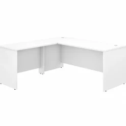 Bush Business Furniture Studio C 72"W L Shaped Desk with Return, White (STC049WH)