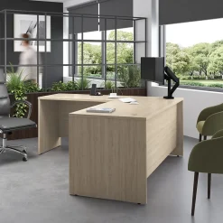 Bush Business Furniture Studio C 72"W L Shaped Desk with Return, Natural Elm (STC049NE)