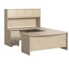 Bush Business Furniture Studio C 72"W U Shaped Desk with Hutch and Mobile File Cabinet, Natural Elm (STC003NESU)