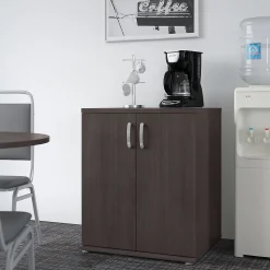 Bush Business Furniture Universal 34" Floor Storage Cabinet with 2 Shelves, Storm Gray (UNS128SG)