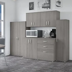 Bush Business Furniture Universal 62" 6-Piece Modular Storage Set with 14 Shelves, Platinum Gray (UNS002PG)