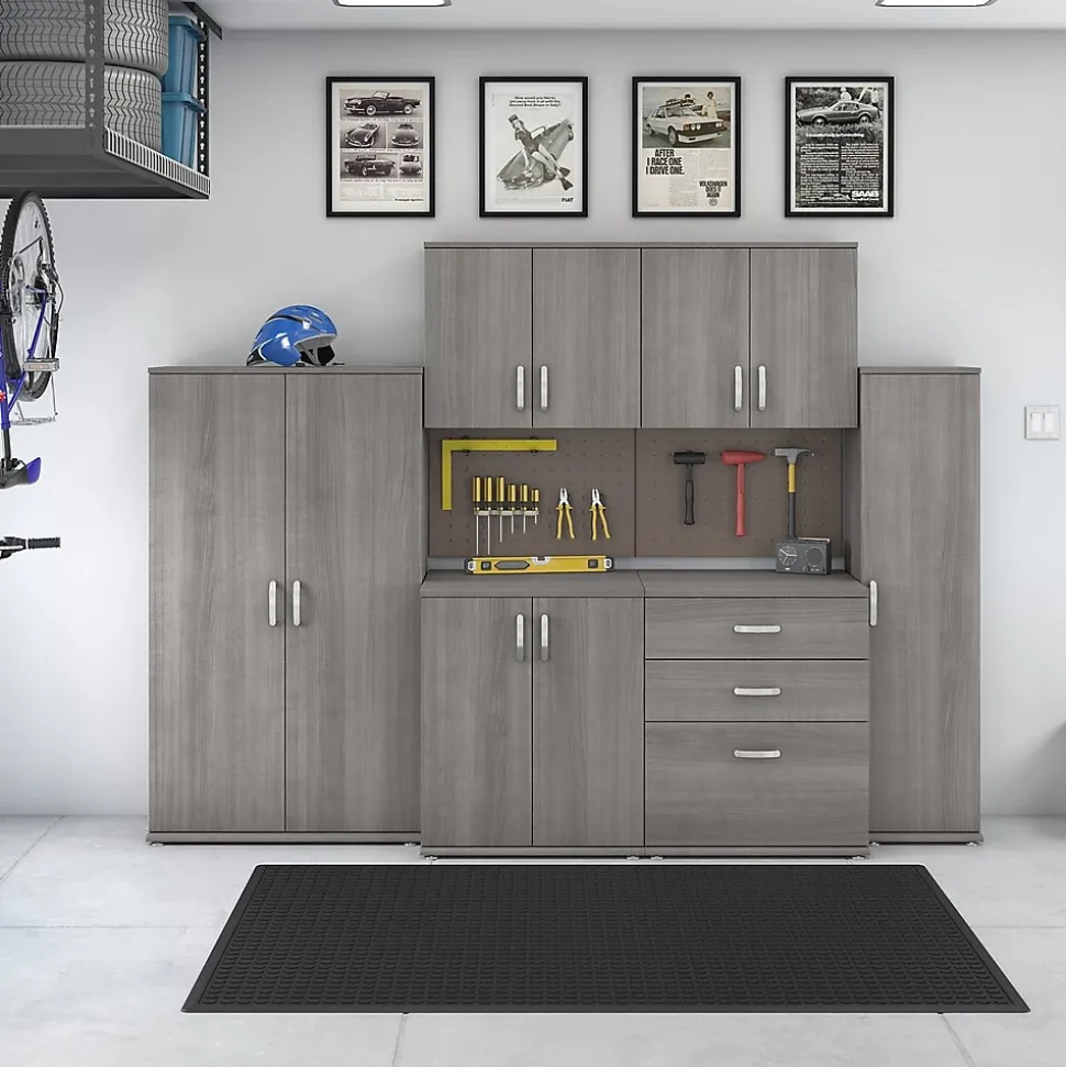 Bush Business Furniture Universal 62" 6-Piece Modular Storage Set with 14 Shelves, Platinum Gray (UNS002PG)