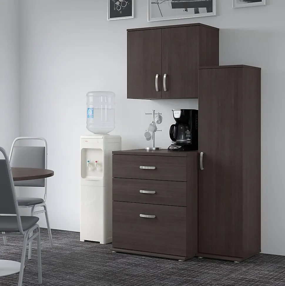 Bush Business Furniture Universal 62" 3-Piece Modular Storage Set with 5 Shelves, Storm Gray (UNS005SG)