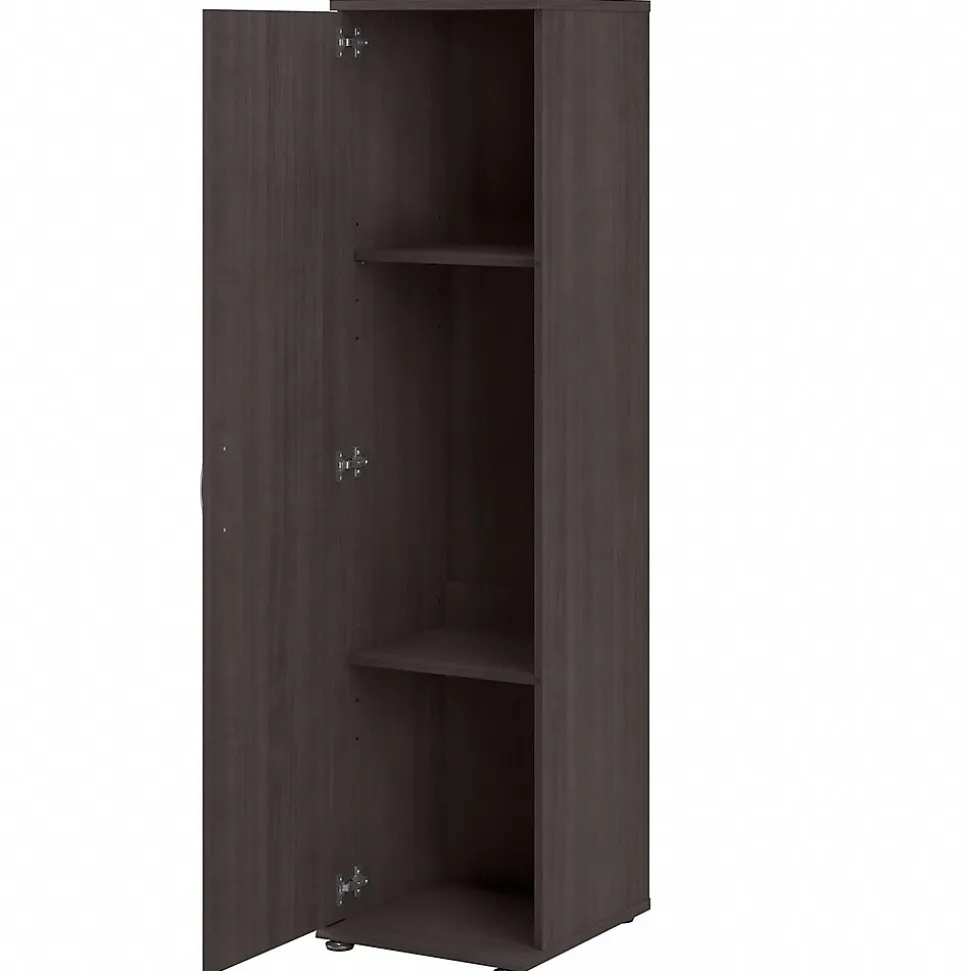 Bush Business Furniture Universal 62" 3-Piece Modular Storage Set with 5 Shelves, Storm Gray (UNS005SG)