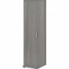 Bush Business Furniture Universal 62" Tall Narrow Storage Cabinet with Door and 3 Shelves, Platinum Gray (UNS116PG)