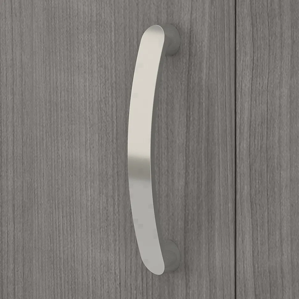 Bush Business Furniture Universal 62" Tall Narrow Storage Cabinet with Door and 3 Shelves, Platinum Gray (UNS116PG)