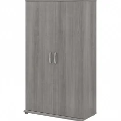 Bush Business Furniture Universal 62" Tall Storage Cabinet with Doors and 5 Shelves, Platinum Gray (UNS136PGK)