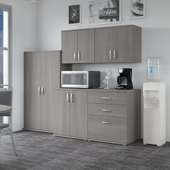 Bush Business Furniture Universal 62" 5-Piece Modular Storage Set with 11 Shelves, Platinum Gray (UNS003PG)