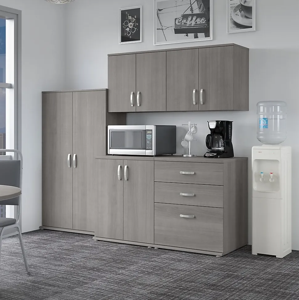 Bush Business Furniture Universal 62" 5-Piece Modular Storage Set with 11 Shelves, Platinum Gray (UNS003PG)