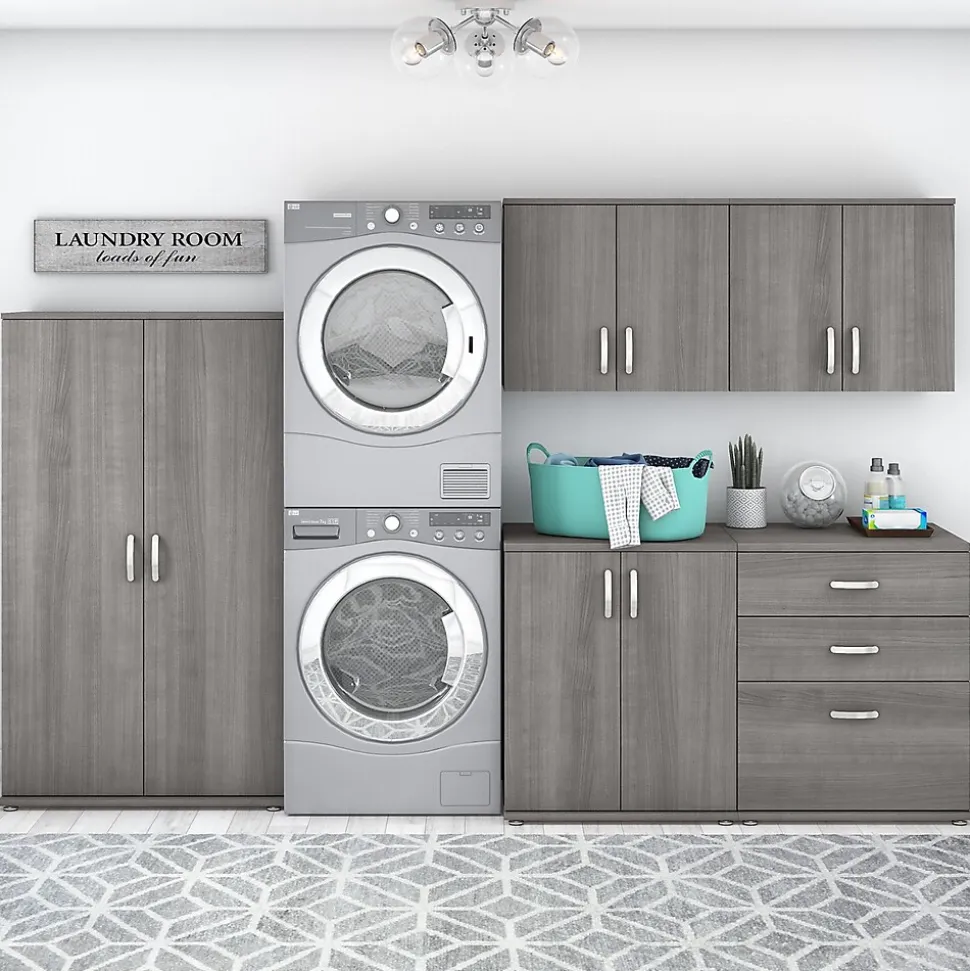 Bush Business Furniture Universal 62" 5-Piece Modular Storage Set with 11 Shelves, Platinum Gray (UNS003PG)