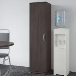 Bush Business Furniture Universal 62" Tall Narrow Storage Cabinet with Door and 3 Shelves, Storm Gray (UNS116SG)