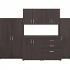 Bush Business Furniture Universal 62" 6-Piece Modular Storage Set with 14 Shelves, Storm Gray (UNS002SG)