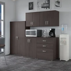 Bush Business Furniture Universal 62" 5-Piece Modular Storage Set with 11 Shelves, Storm Gray (UNS003SG)