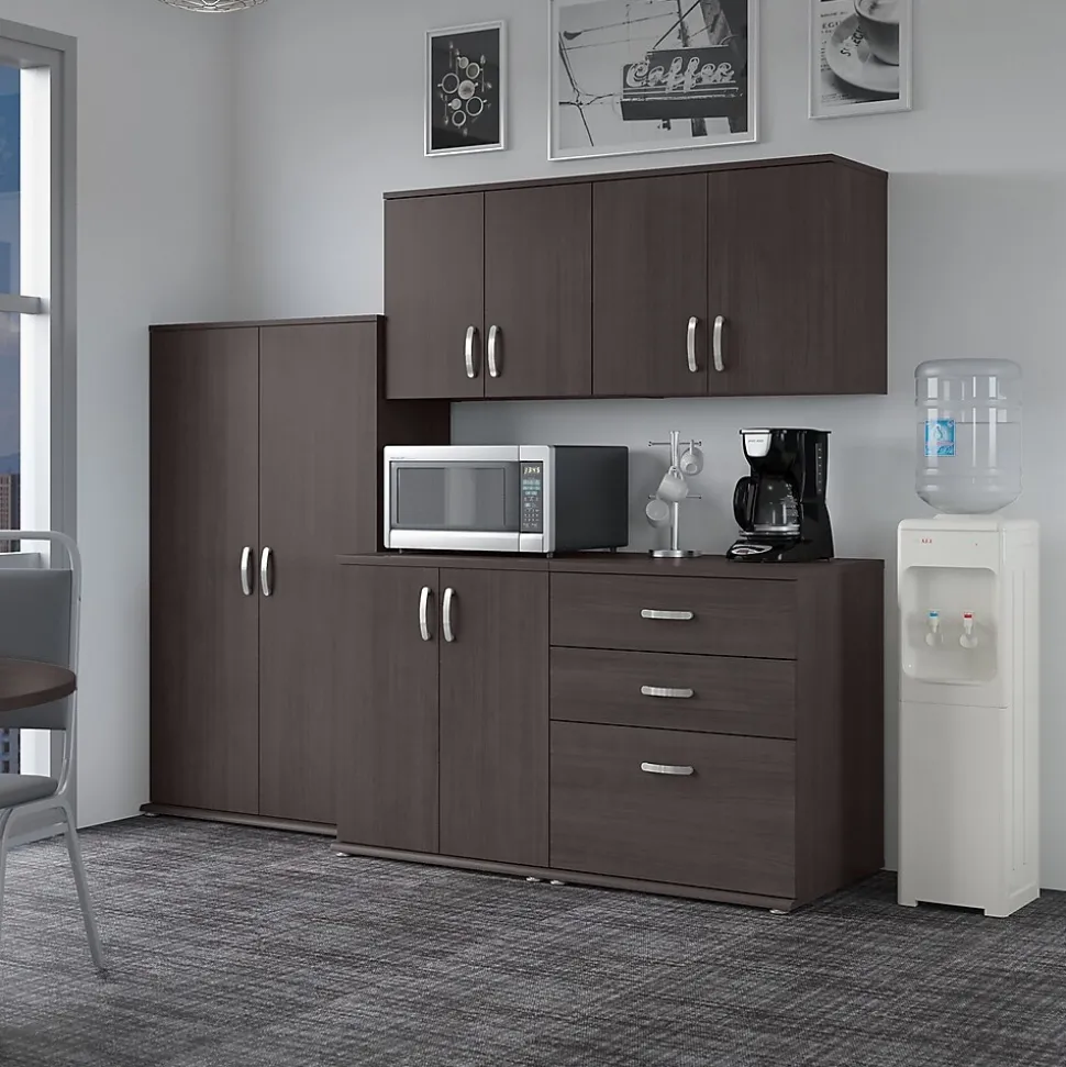 Bush Business Furniture Universal 62" 5-Piece Modular Storage Set with 11 Shelves, Storm Gray (UNS003SG)