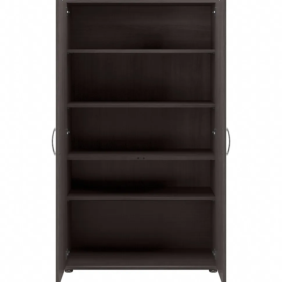 Bush Business Furniture Universal 62" 5-Piece Modular Storage Set with 11 Shelves, Storm Gray (UNS003SG)