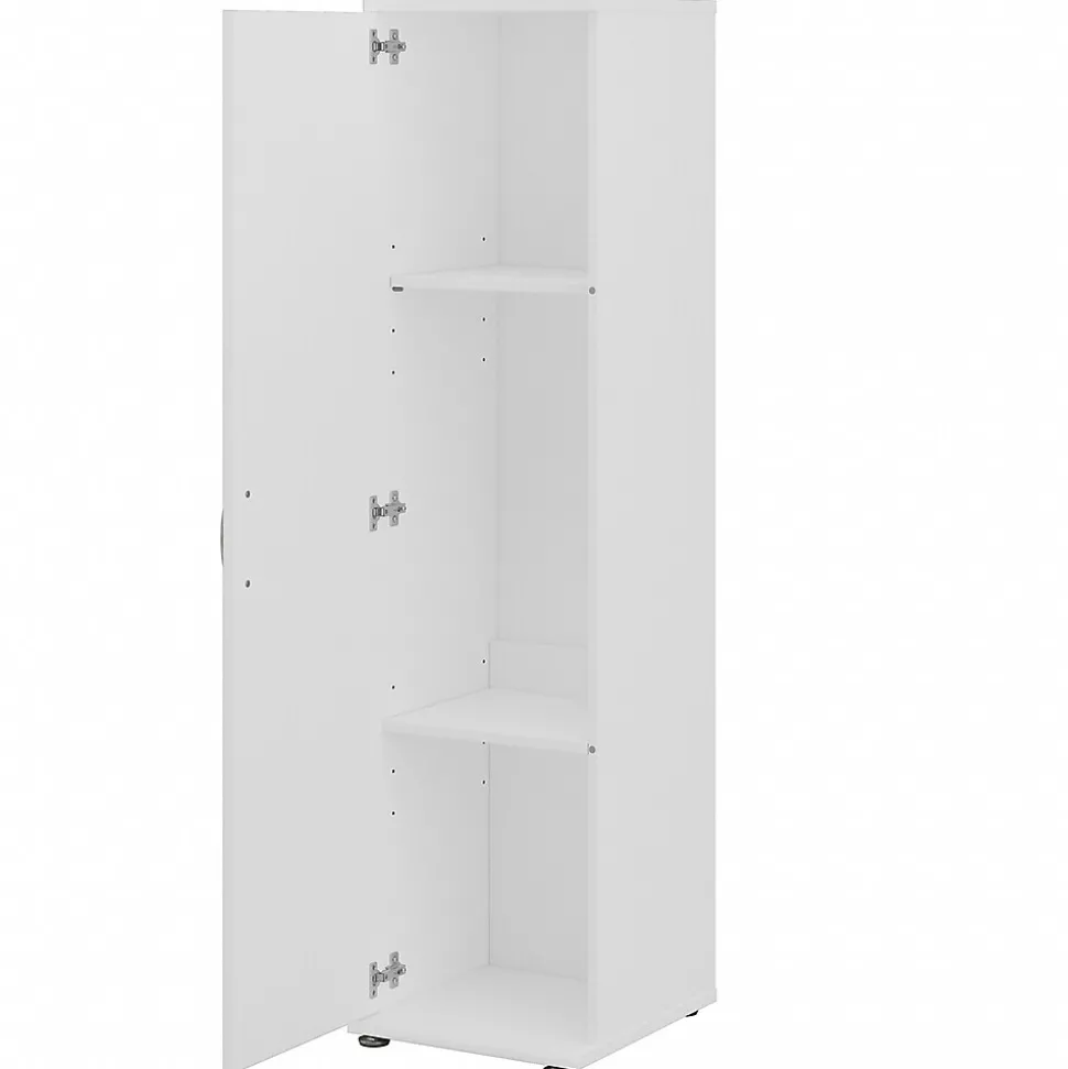 Bush Business Furniture Universal 62" 6-Piece Modular Storage Set with 14 Shelves, White (UNS002WH)