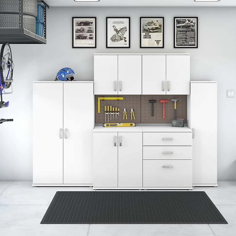 Bush Business Furniture Universal 62" 6-Piece Modular Storage Set with 14 Shelves, White (UNS002WH)