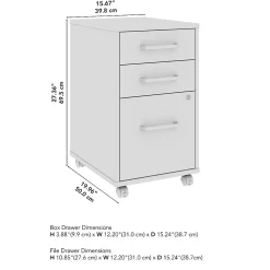Bush Business Furniture Vista 3 Drawer File Cabinet, Natural Elm (VSF116NESU)