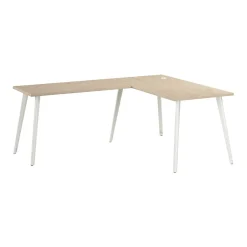 Bush Business Furniture Vista 60"W L Shaped Desk, Natural Elm (VST004NE)