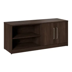 Bush Business Furniture Vista Low Storage Cabinet with Doors and Shelves, Black Walnut (VSS160BW)
