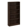 Bush Business Furniture Vista Tall 5 Shelf Bookcase, Black Walnut (VSB12453-Z)