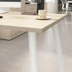 Bush Business Furniture Vista 72"W L Shaped Desk with Mobile File Cabinet, Natural Elm (VST007NESU)