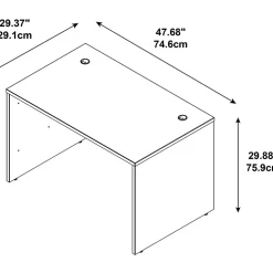 Bush Business Furniture Westfield 48W x 30D Desk, Hansen Cherry (WC24448)