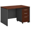 Bush Business Furniture Westfield 48W x 30D Office Desk w/ Mobile File Cabinet, Hansen Cherry (SRC048HCSU)