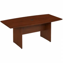 Bush Business Furniture 72W x 36D Boat Shaped Conference Table with Wood Base, Hansen Cherry (99TB7236HC)