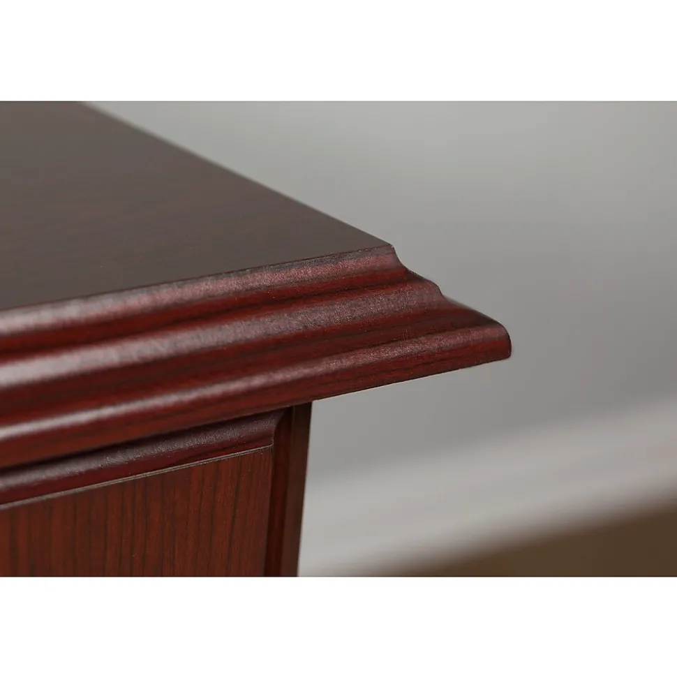 Bush Business Furniture 66"W Arlington L Shaped Desk with Drawers and Keyboard Tray, Harvest Cherry (WC65570-03K)