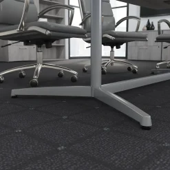 Bush Business Furniture 96W x 42D Boat Shaped Conference Table with Metal Base, Platinum Gray (99TBM96PGSVK)