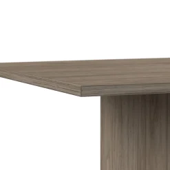 Bush Business Furniture 96W x 42D Boat Shaped Conference Table with Wood Base, Modern Hickory (99TB9642MHK)