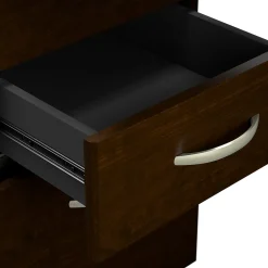 Bush Business Furniture Westfield 72W Bow Front L Shaped Desk with 42W Return and Mobile File Cabinet, Mocha Cherry (SRC167MRSU)